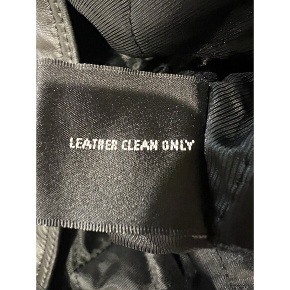 Y2k 2000s Black Leather Brandini Long Jacket Men's Size Large - Picture 8 of 9